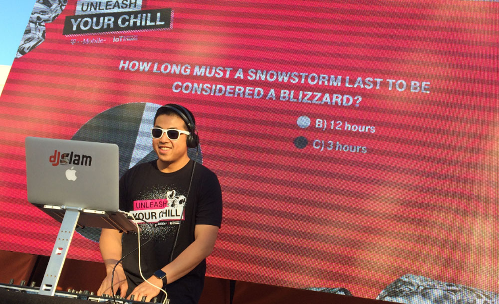 dj at t-mobile pool party